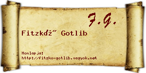 Fitzkó Gotlib névjegykártya